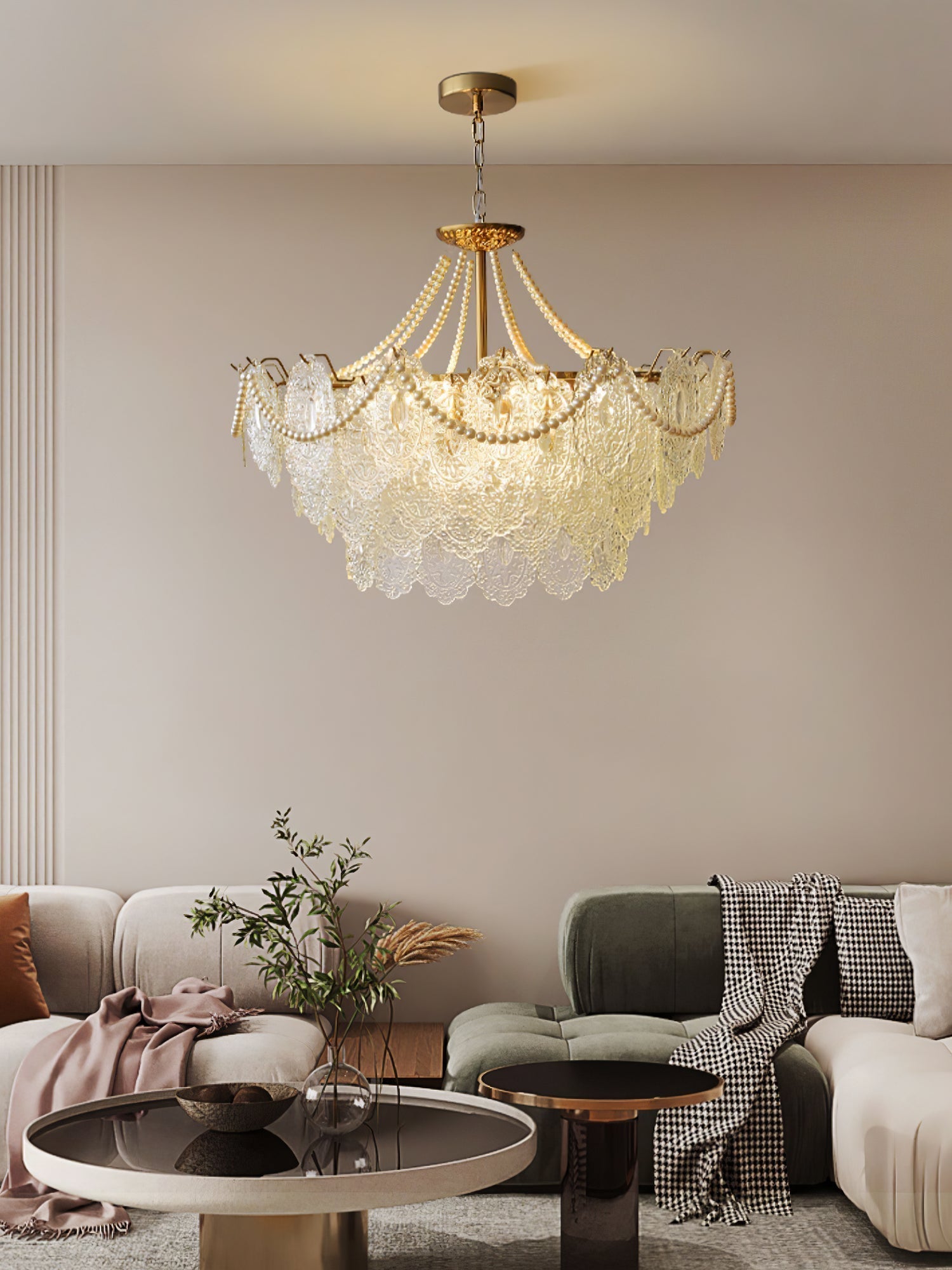 Pearls Glass Chandelier - Lamp Outdoor
