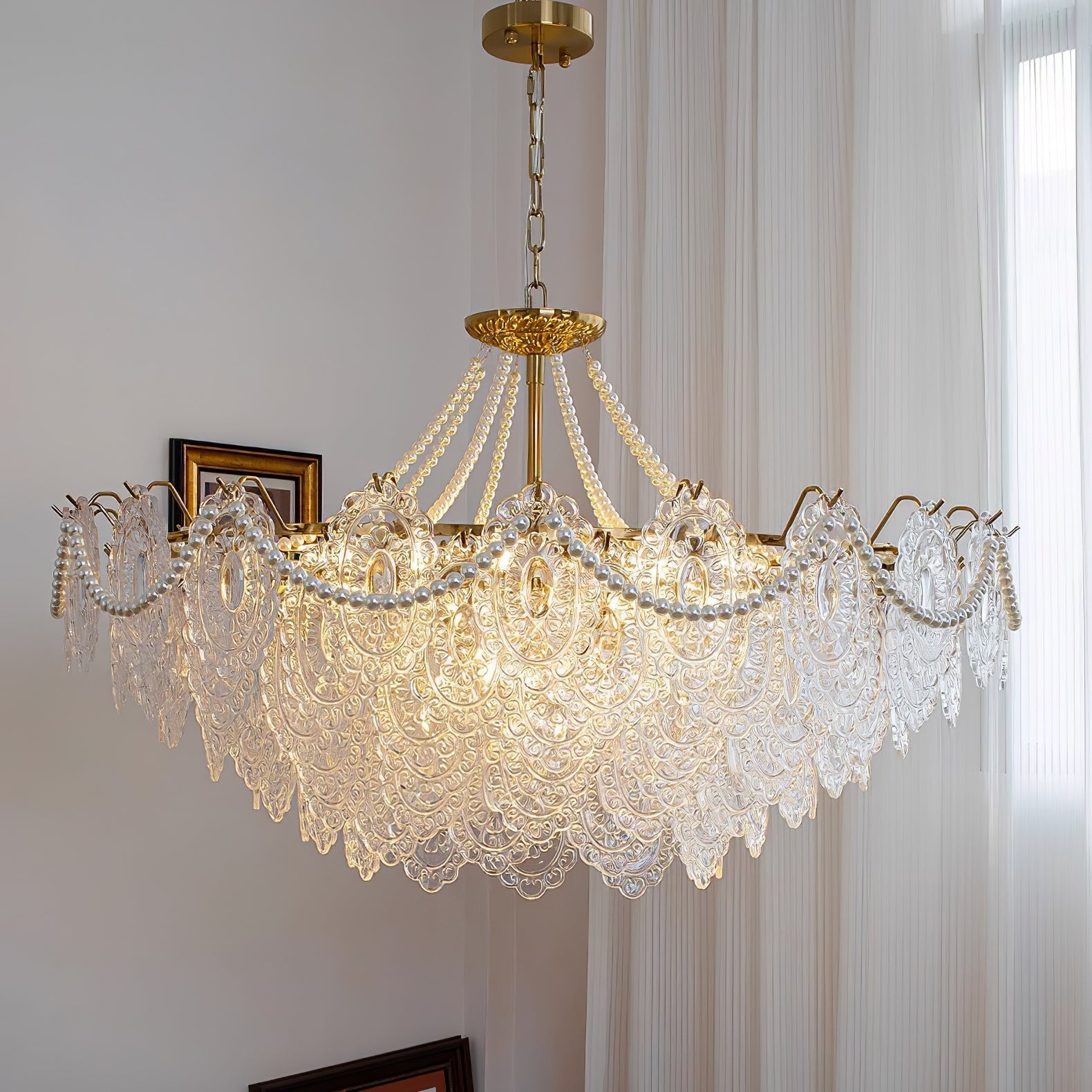 Pearls Glass Chandelier - Lamp Outdoor