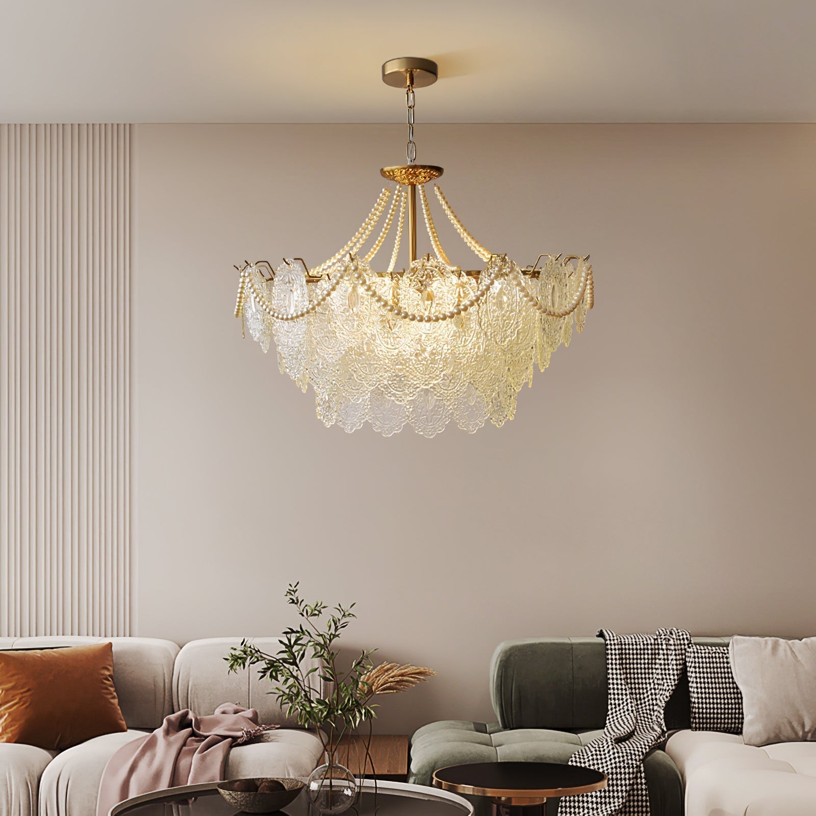 Pearls Glass Chandelier - Lamp Outdoor