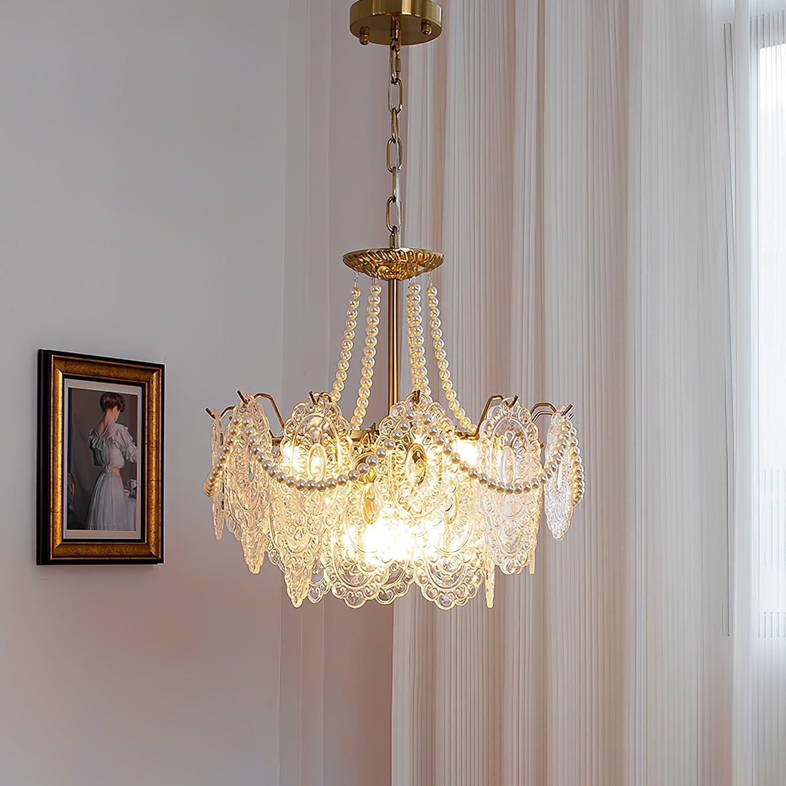 Pearls Glass Chandelier - Lamp Outdoor