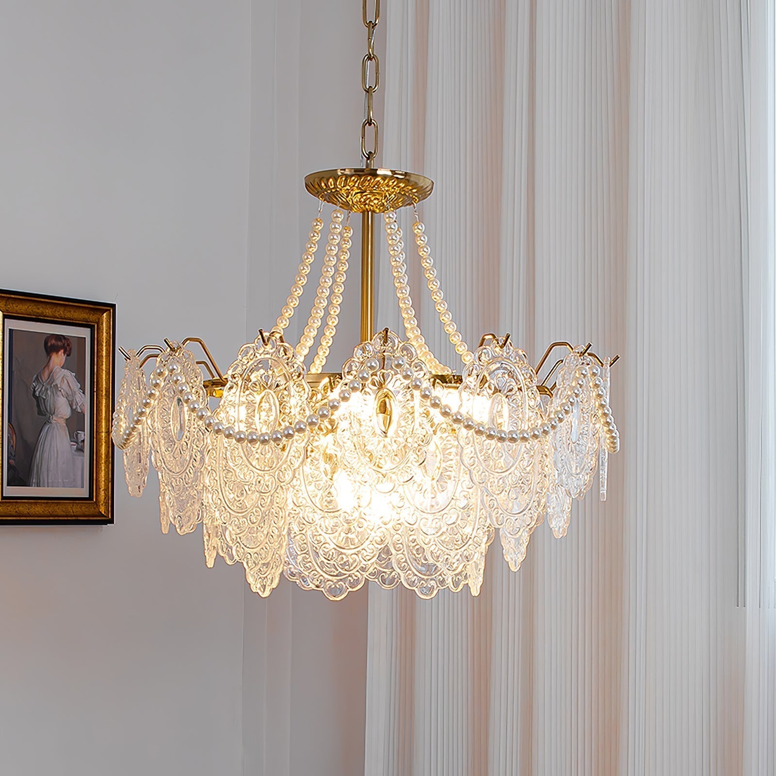 Pearls Glass Chandelier - Lamp Outdoor