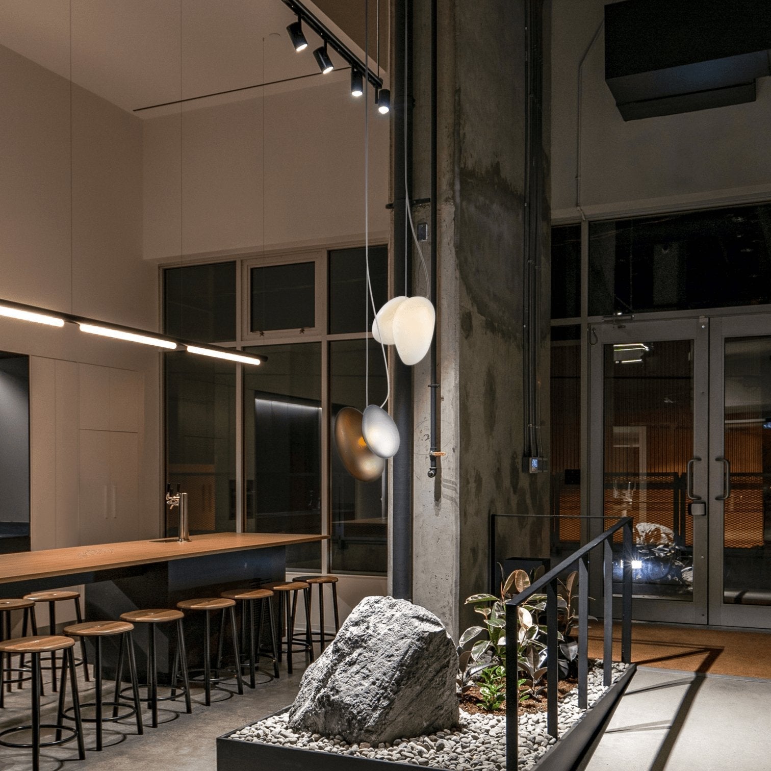 Translucent Frosted Glass Pendant Light - Lamp Outdoor