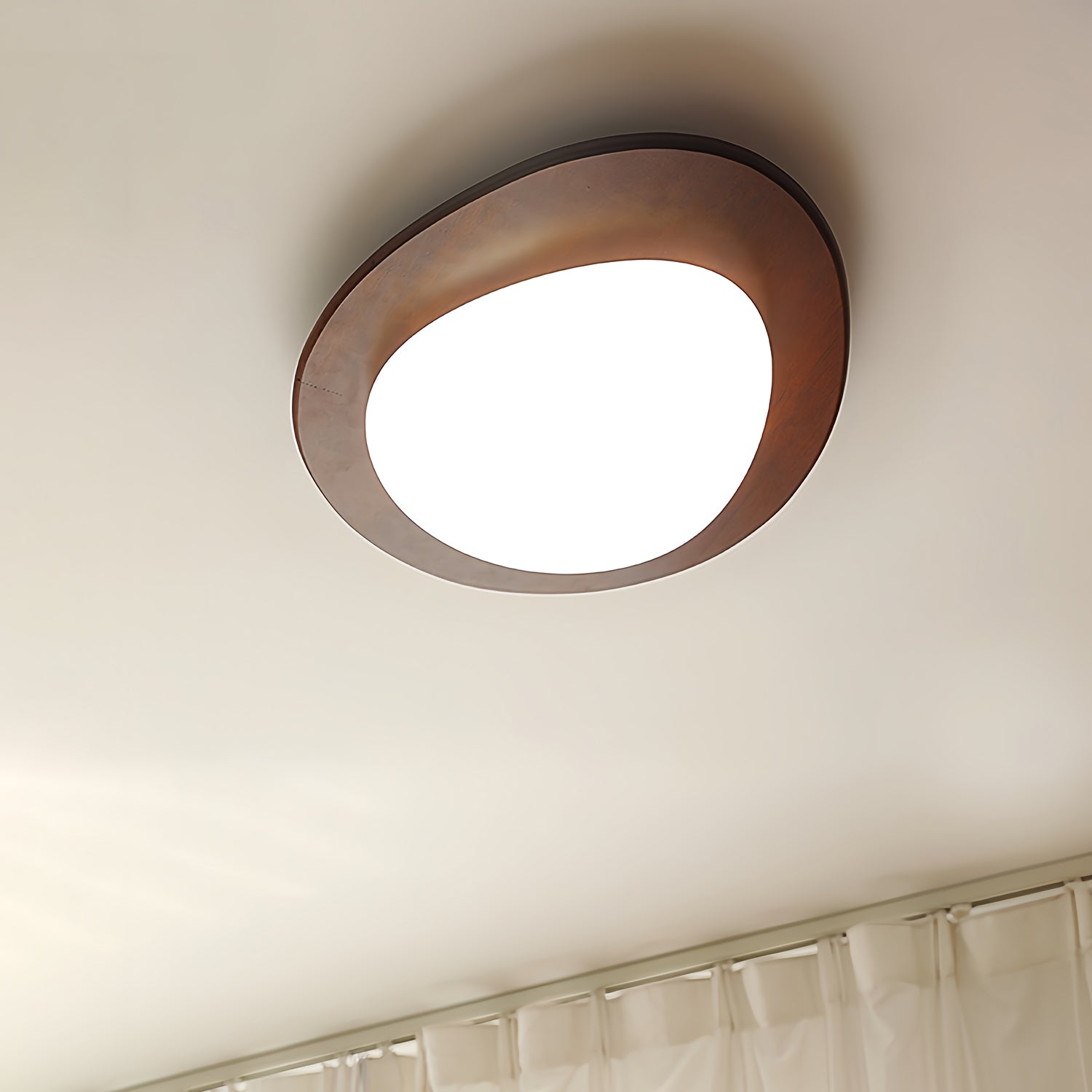 Pebble Wooden Ceiling Light - Lamp Outdoor