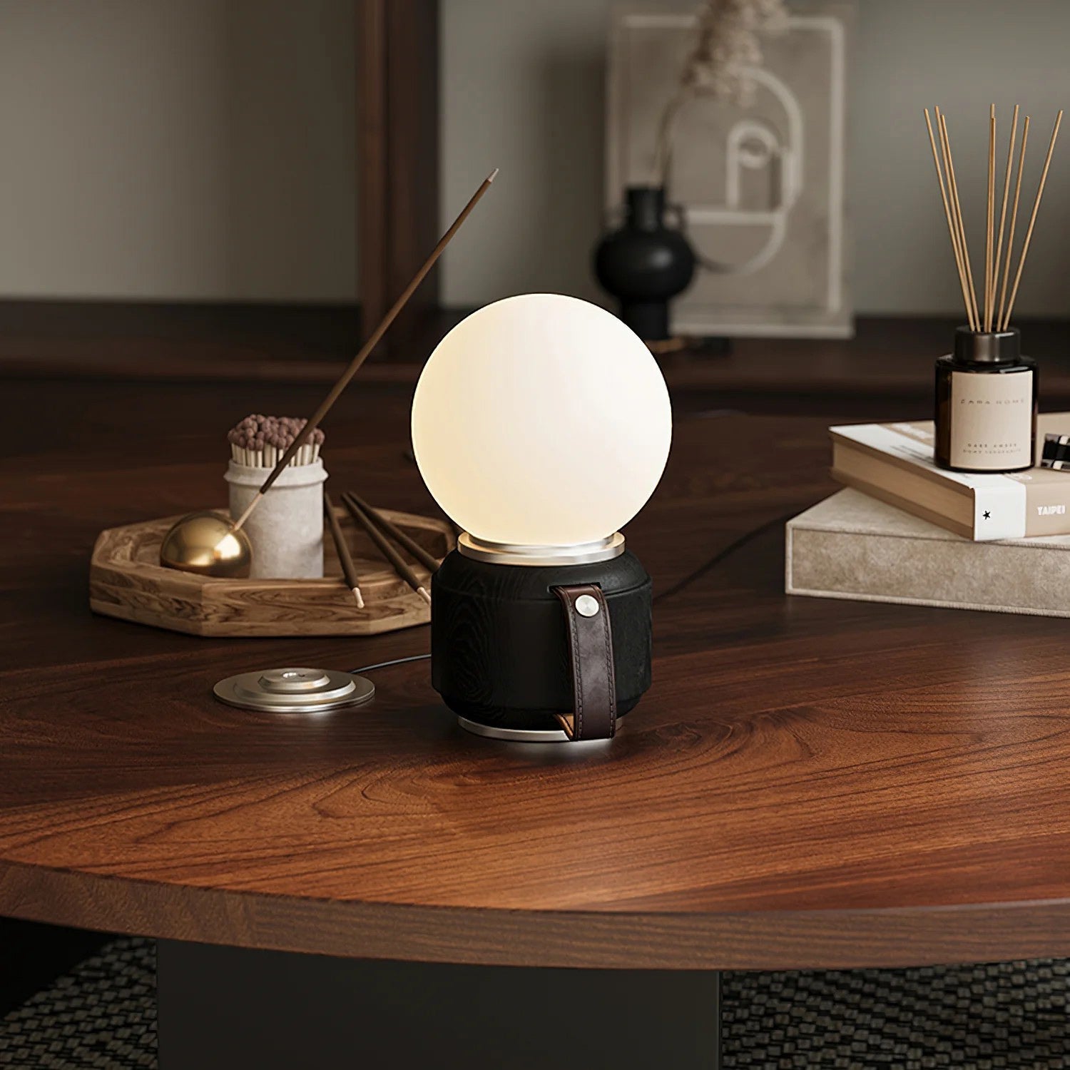 Peboland Modern Glass Table Lamp