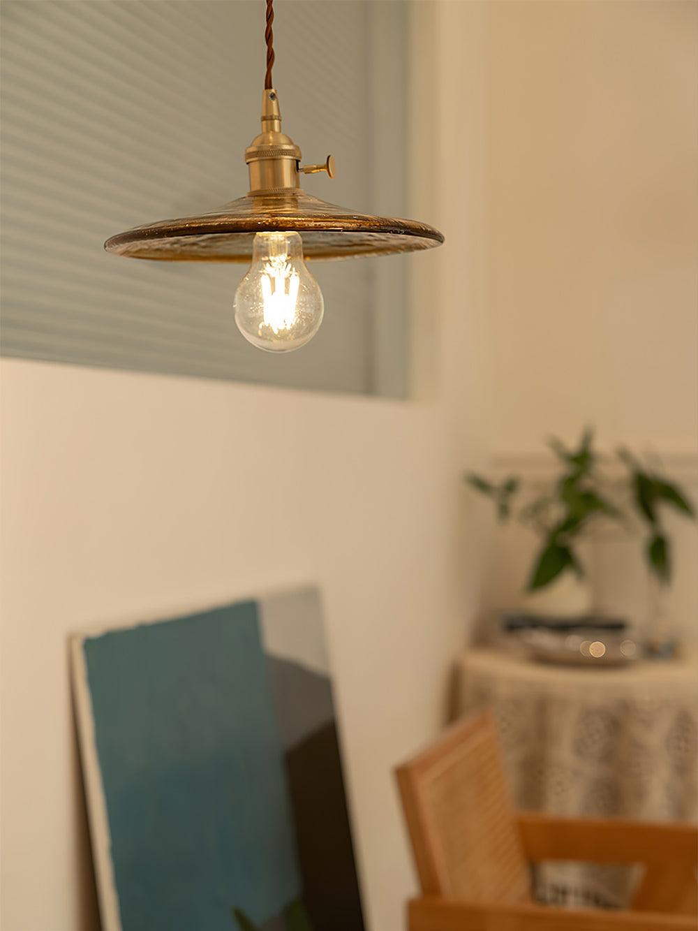 Sage Vintage Glass Pendant Light - Lamp Outdoor