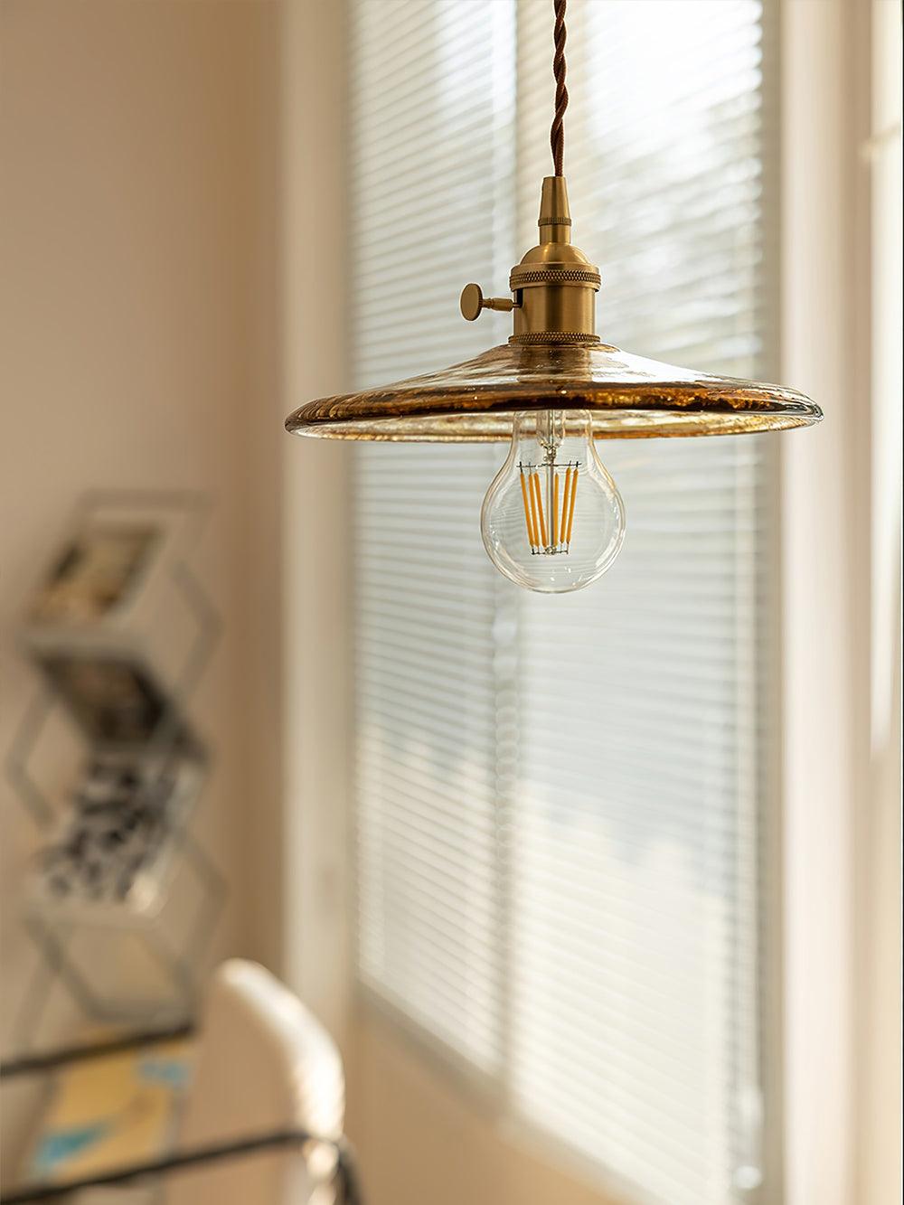 Sage Vintage Glass Pendant Light - Lamp Outdoor