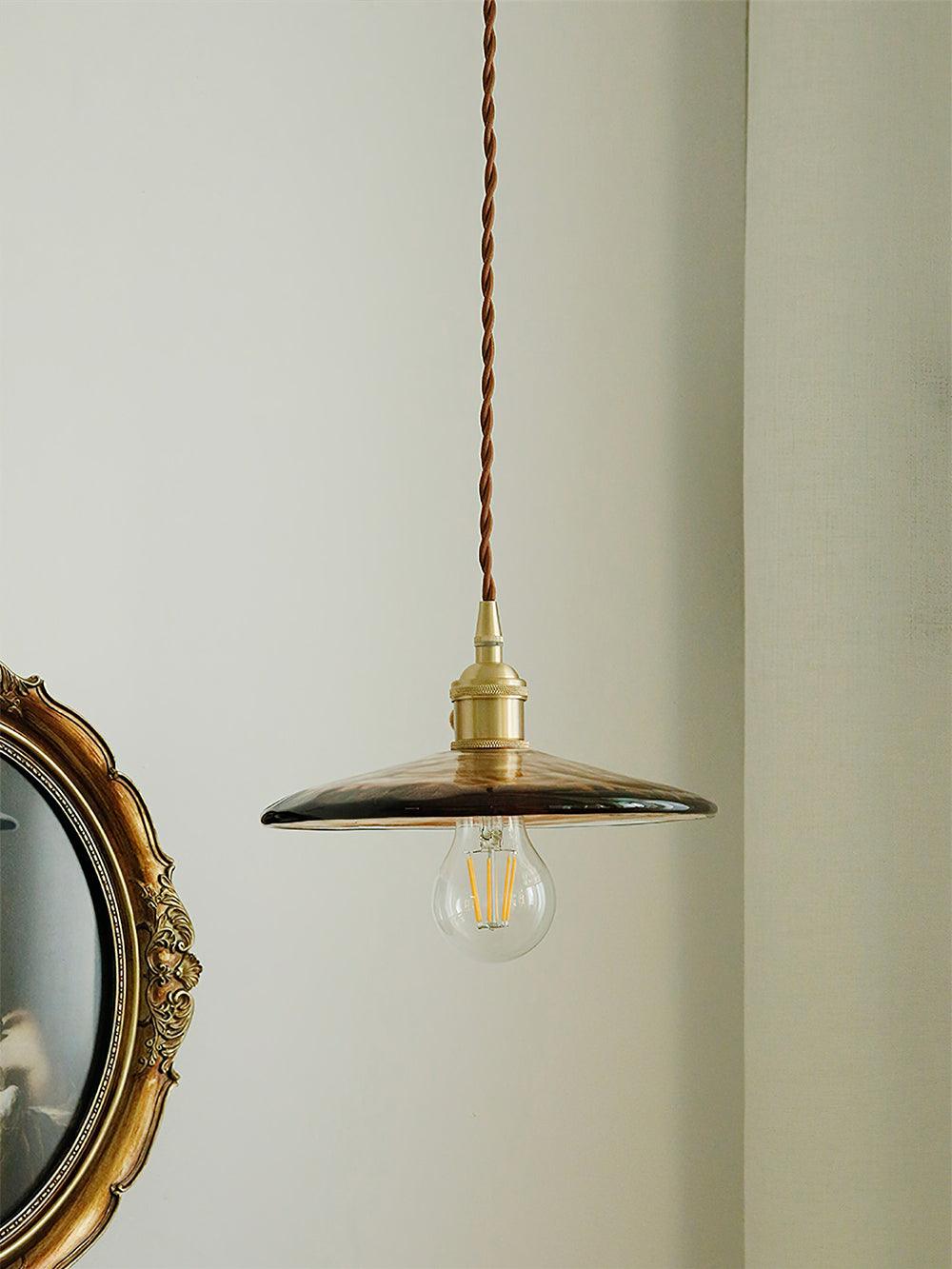 Sage Vintage Glass Pendant Light - Lamp Outdoor