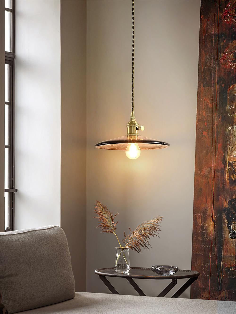 Sage Vintage Glass Pendant Light - Lamp Outdoor