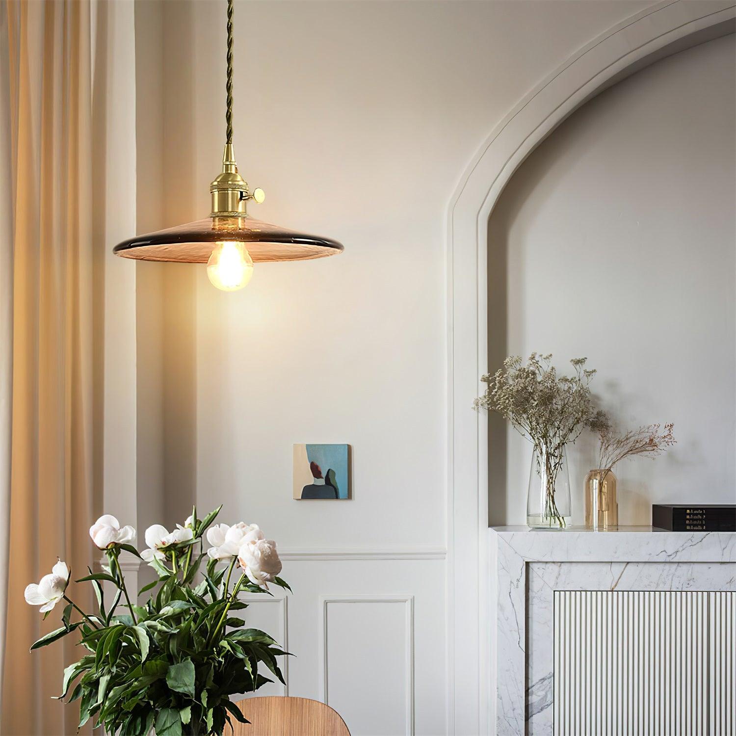 Sage Vintage Glass Pendant Light - Lamp Outdoor