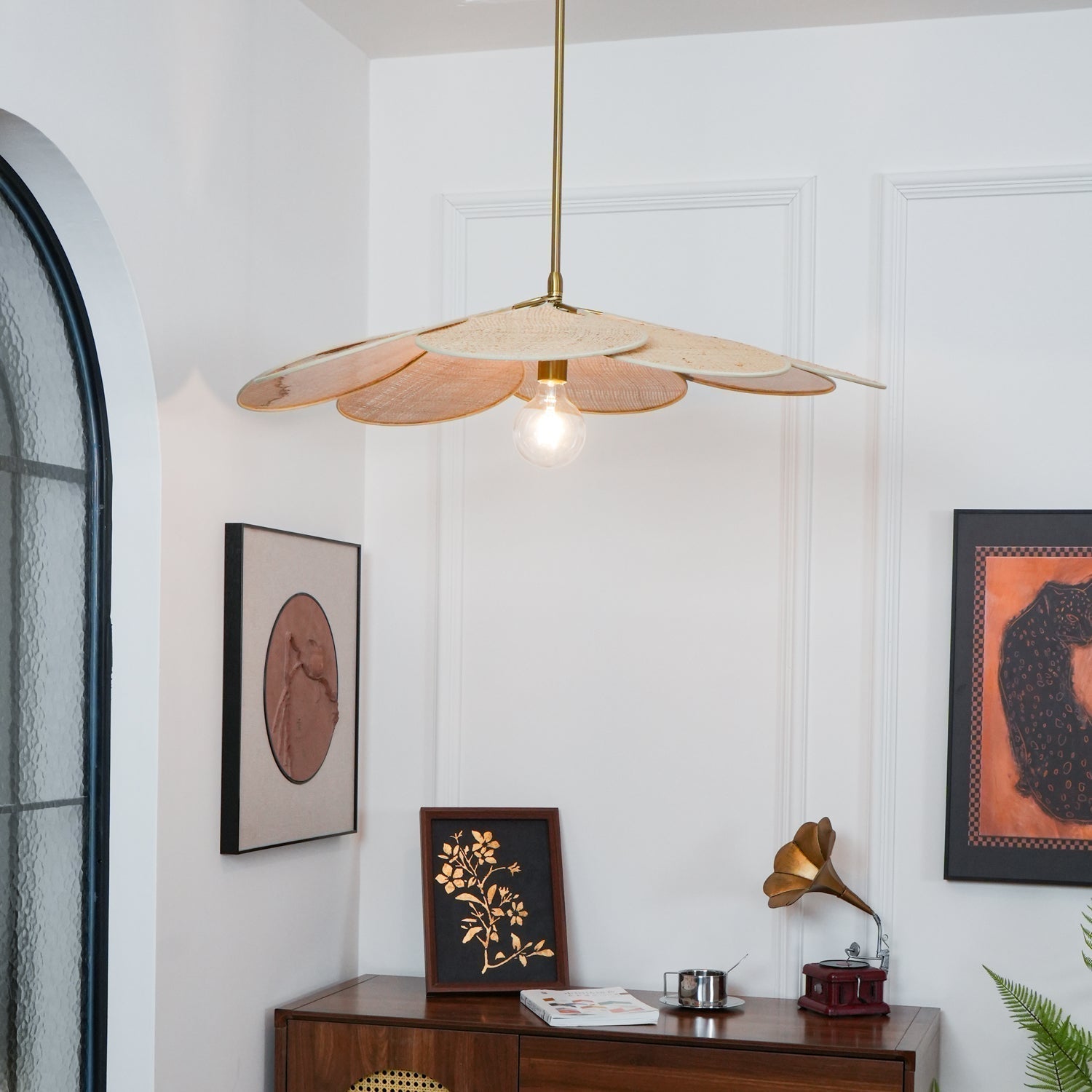 Petals Bloom Rattan Pendant Lamp - Lamp Outdoor