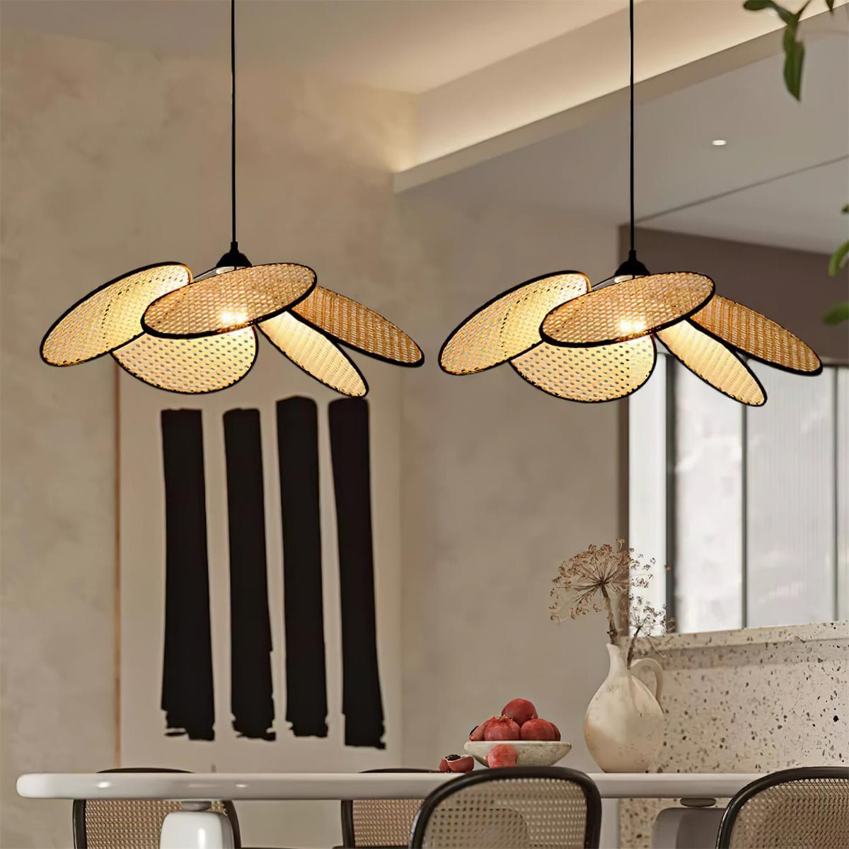 Petals Rattan Pendant Lamp - Lamp Outdoor