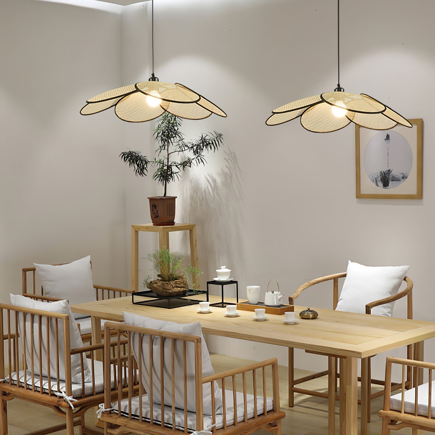 Petals Rattan Pendant Lamp - Lamp Outdoor