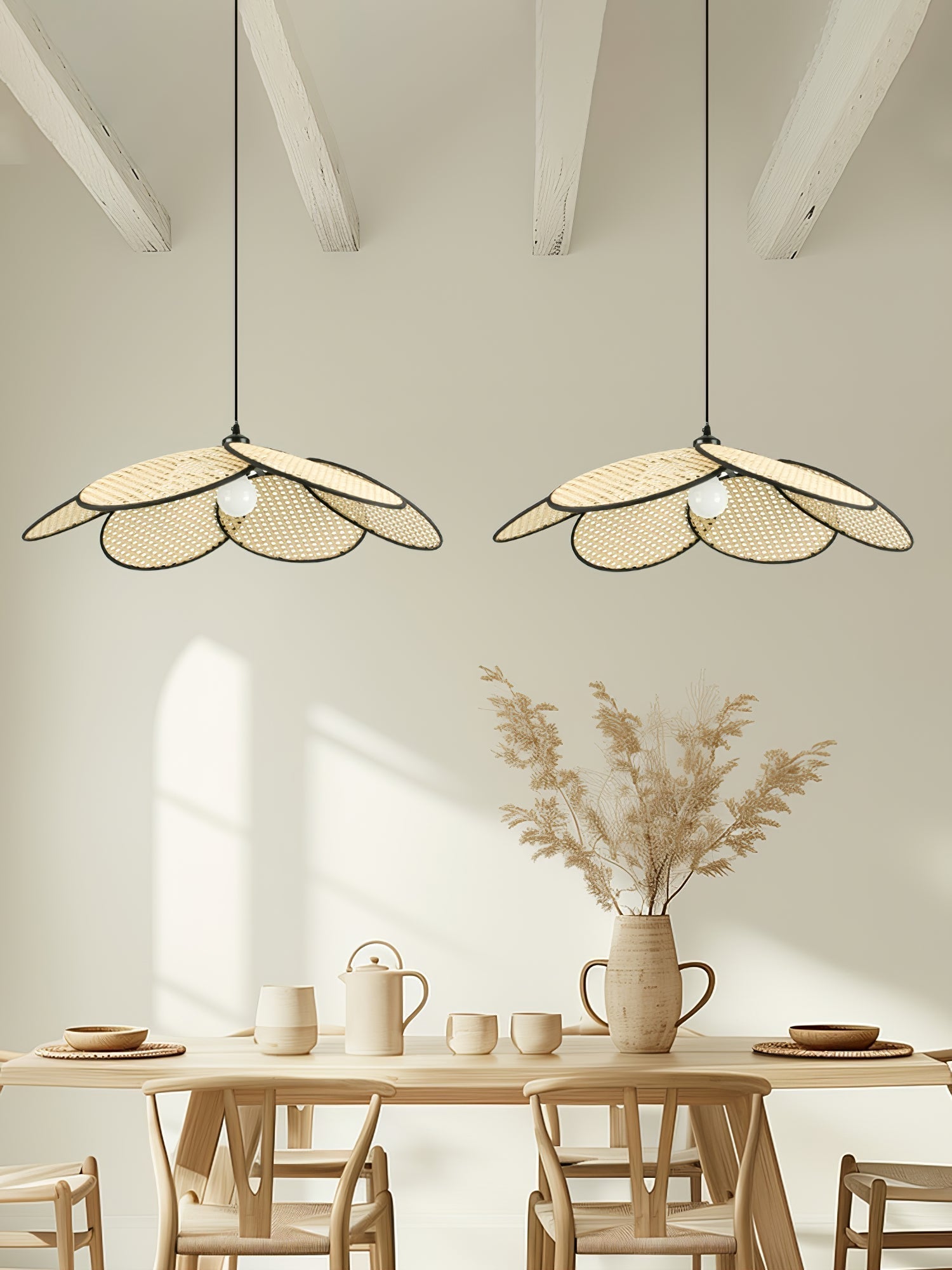 Petals Rattan Pendant Lamp - Lamp Outdoor