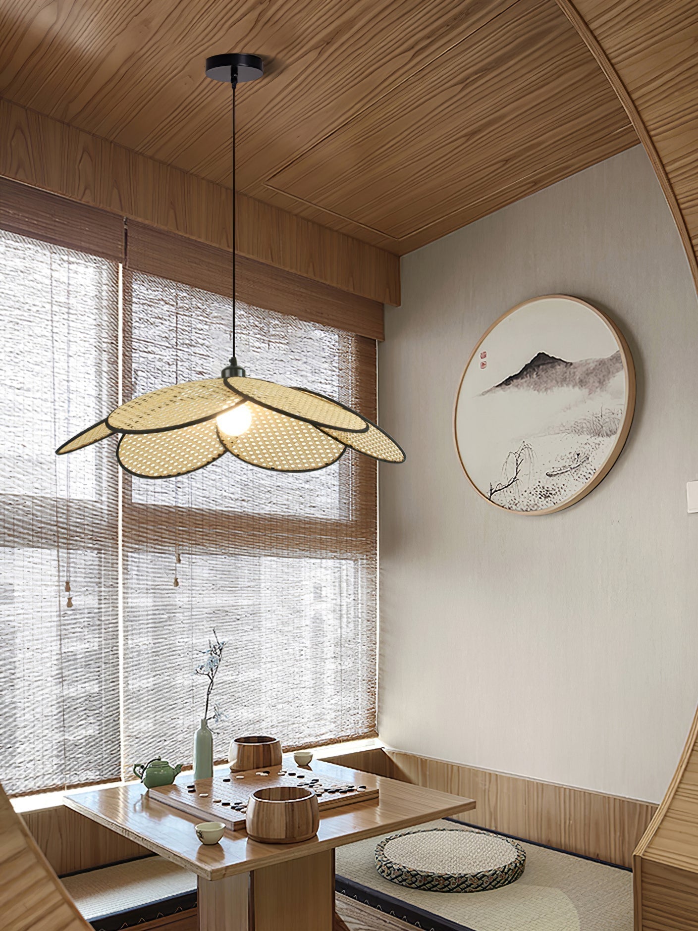 Petals Rattan Pendant Lamp - Lamp Outdoor