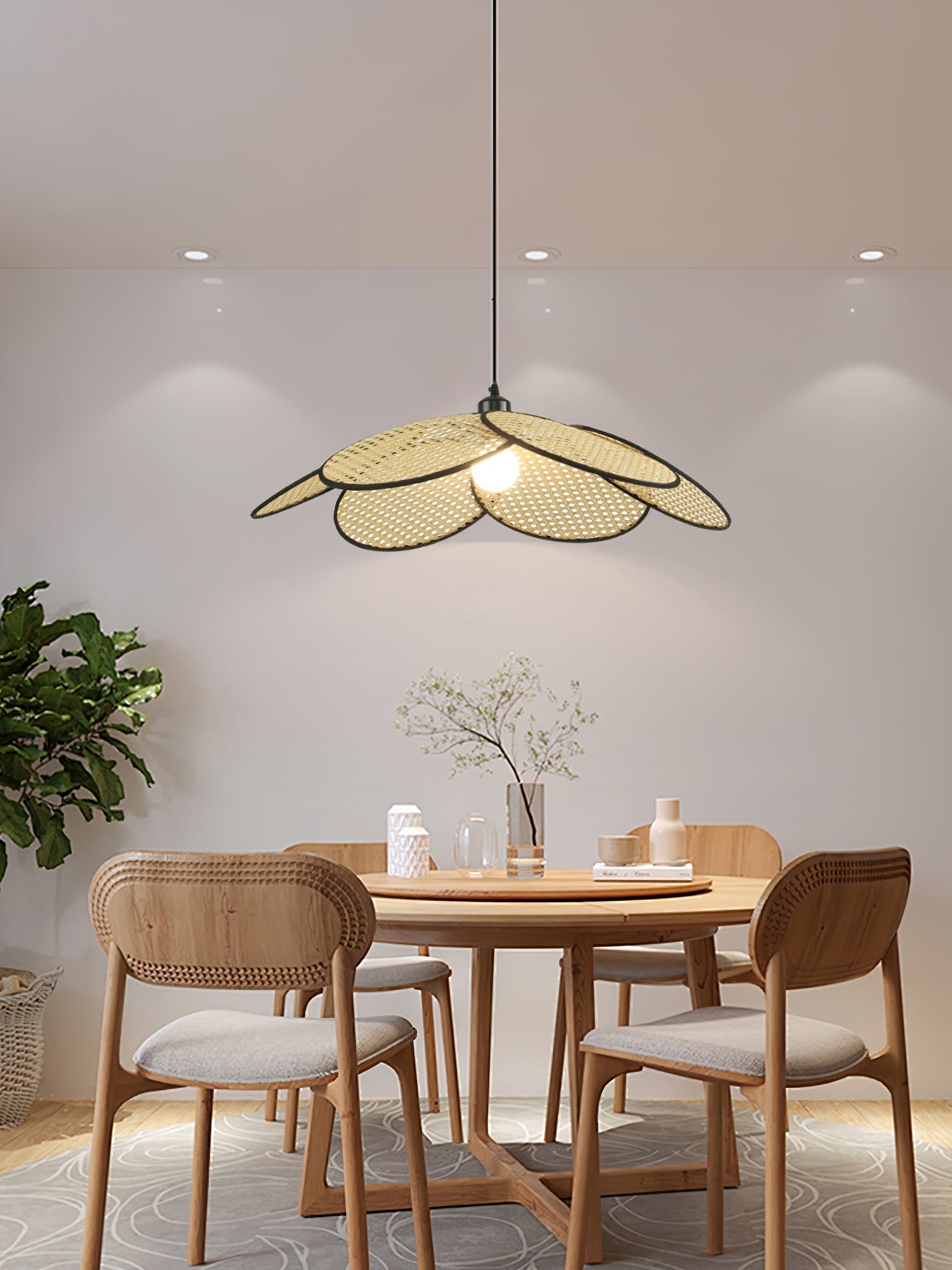 Petals Rattan Pendant Lamp - Lamp Outdoor