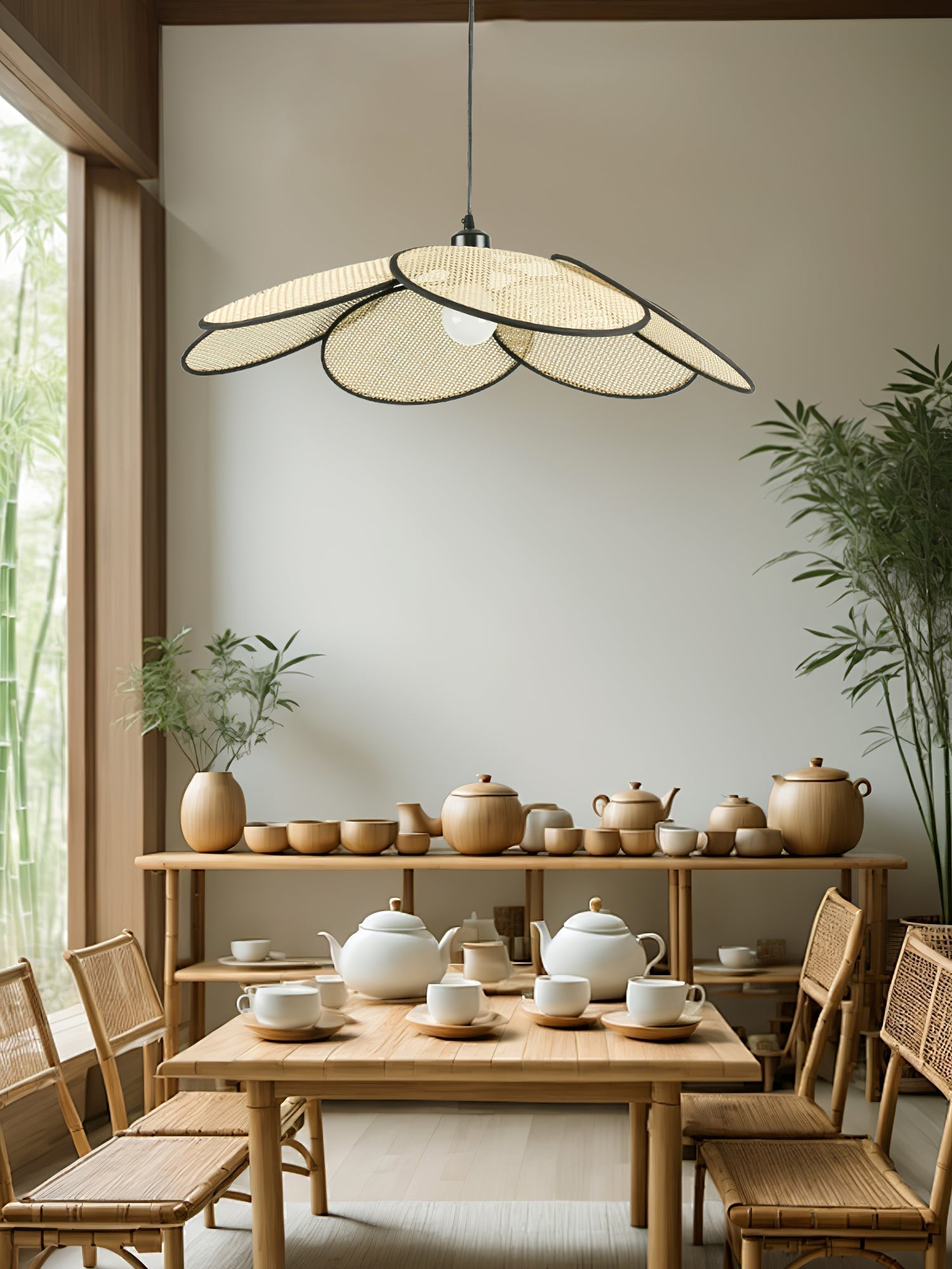 Petals Rattan Pendant Lamp - Lamp Outdoor