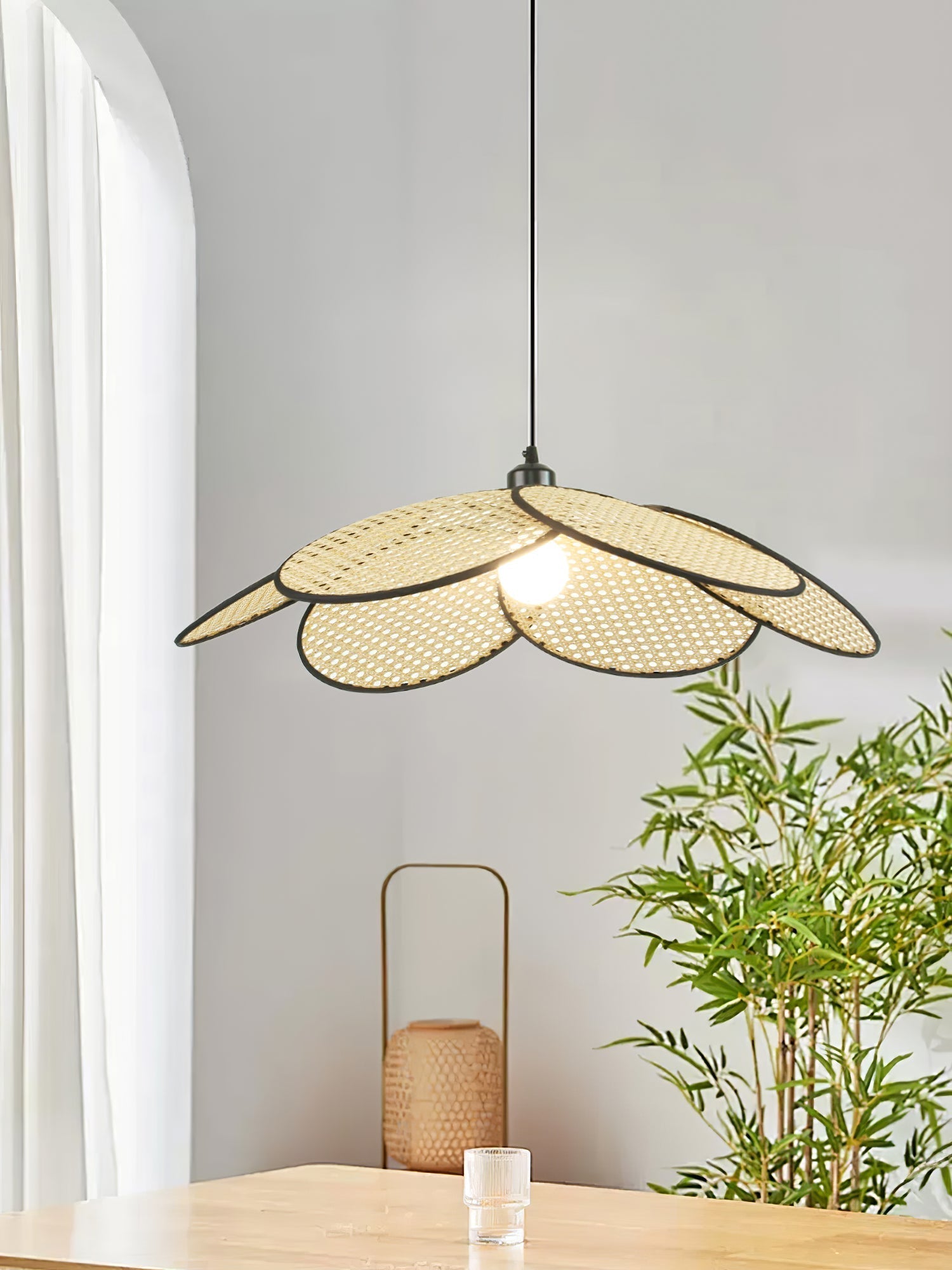 Petals Rattan Pendant Lamp - Lamp Outdoor