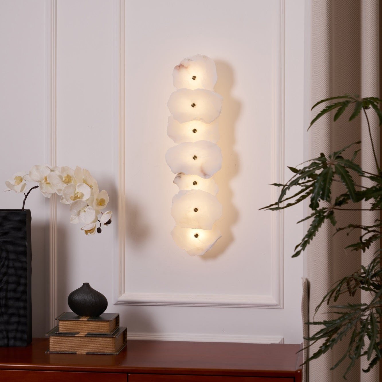 Alaeila Floral Cluster Alabaster Wall Light - Lamp Outdoor