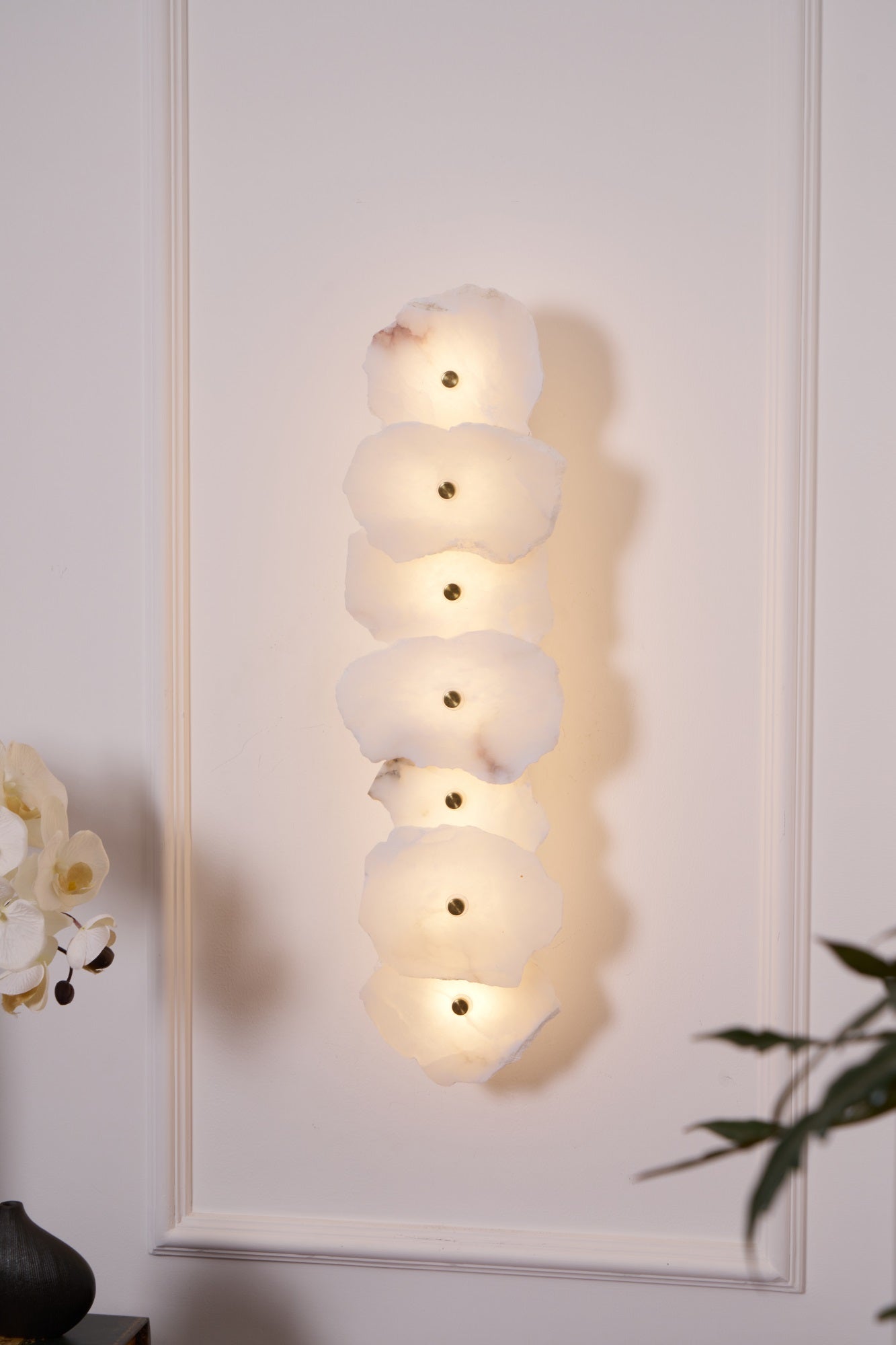 Alaeila Floral Cluster Alabaster Wall Light - Lamp Outdoor