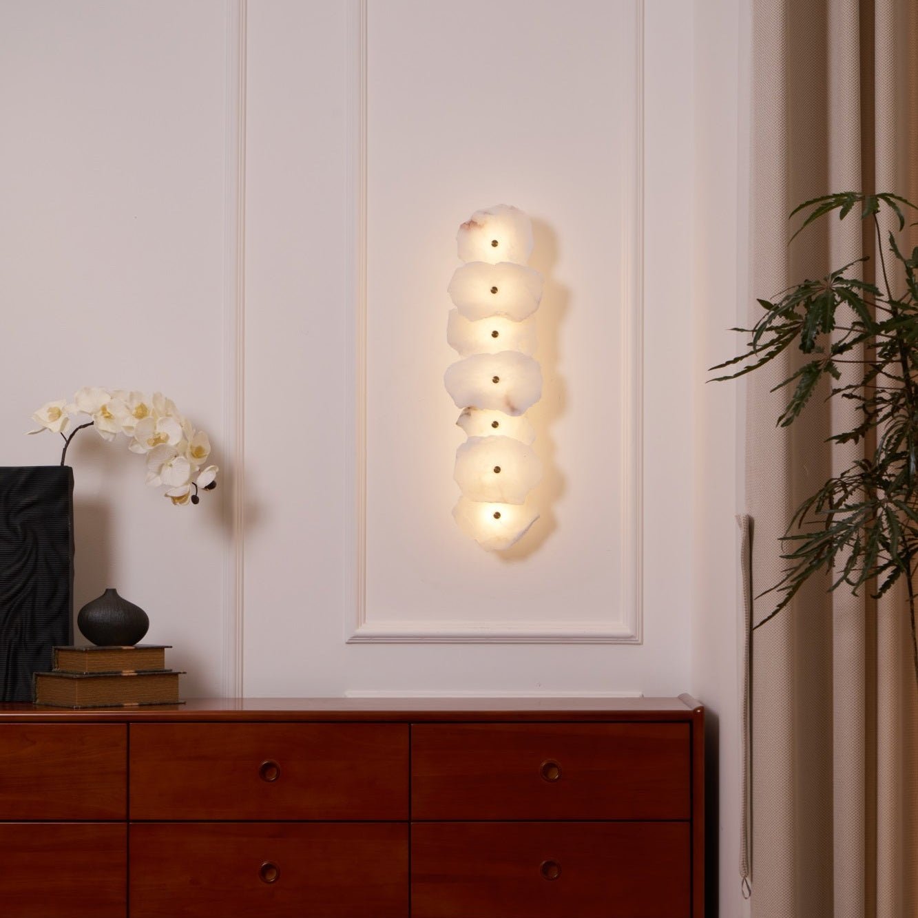 Alaeila Floral Cluster Alabaster Wall Light - Lamp Outdoor