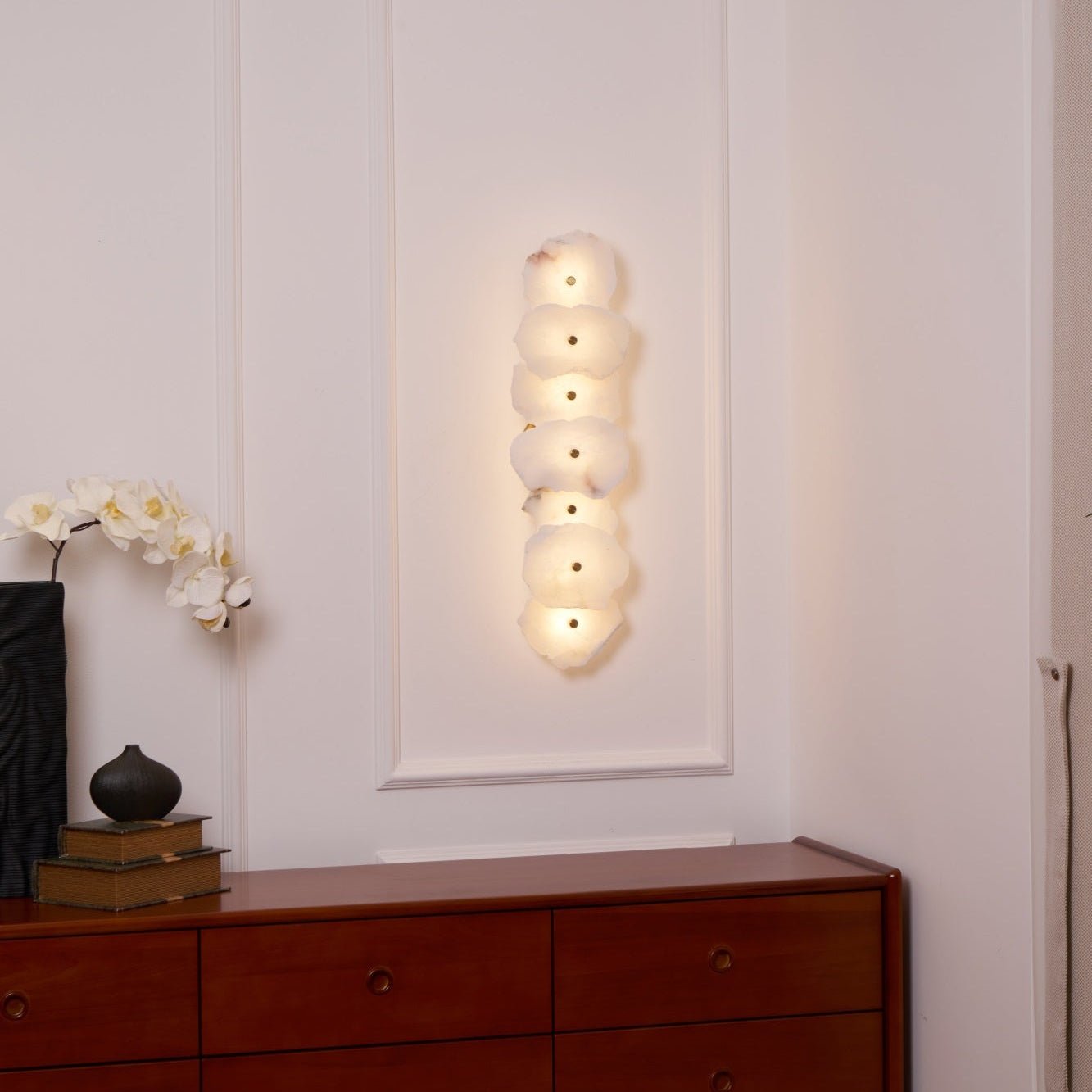 Alaeila Floral Cluster Alabaster Wall Light - Lamp Outdoor