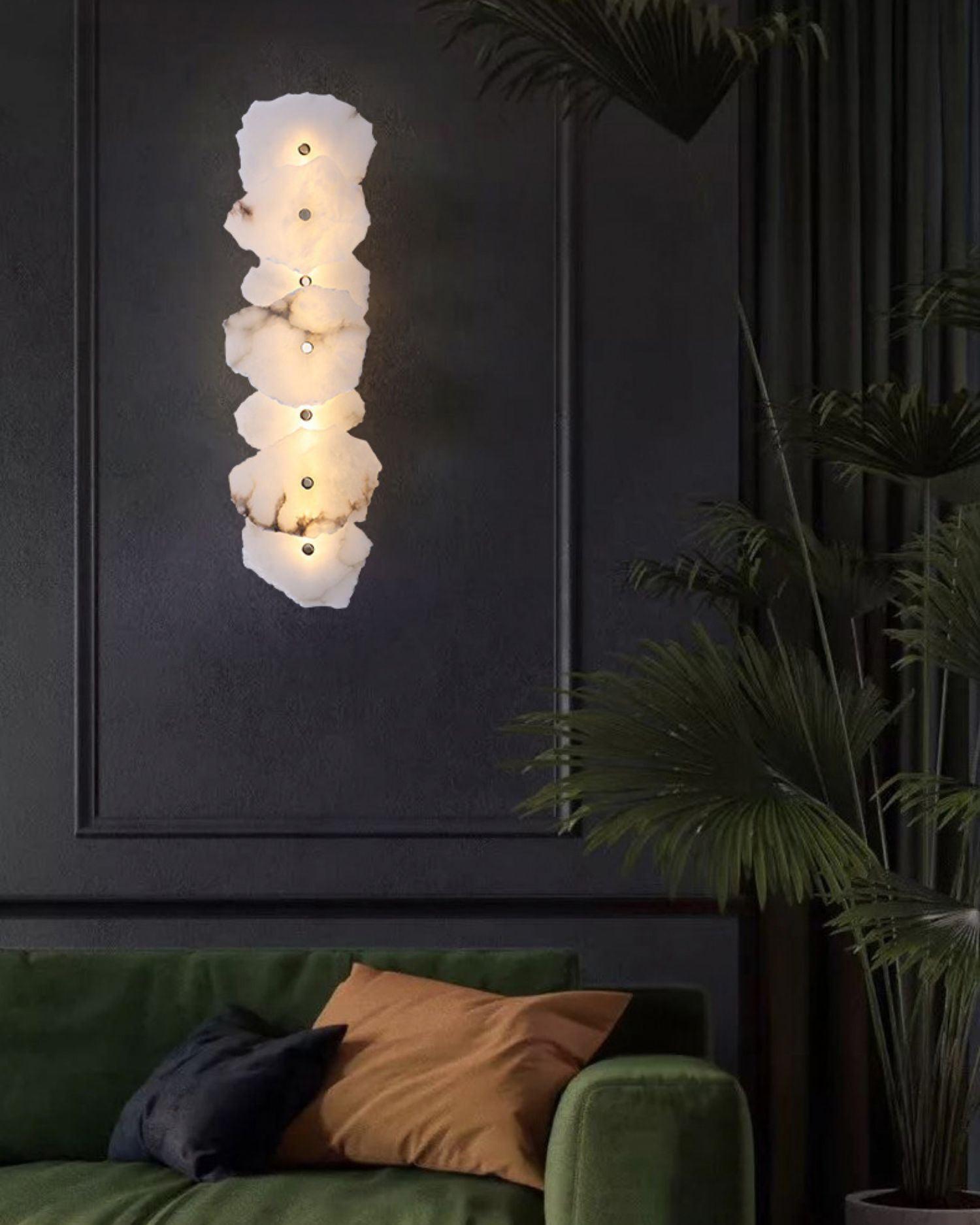 Alaeila Floral Cluster Alabaster Wall Light - Lamp Outdoor