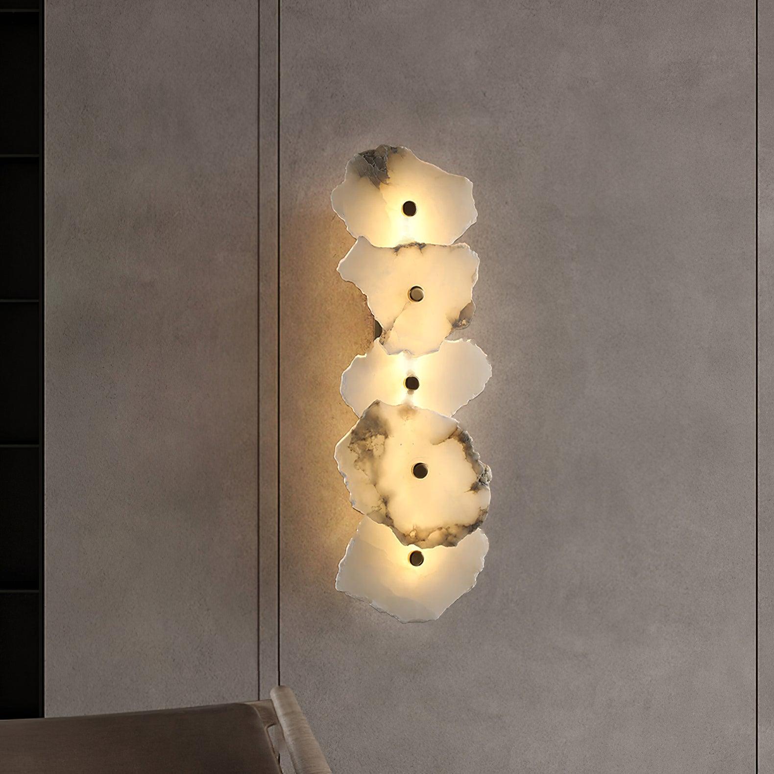 Alaeila Floral Cluster Alabaster Wall Light - Lamp Outdoor
