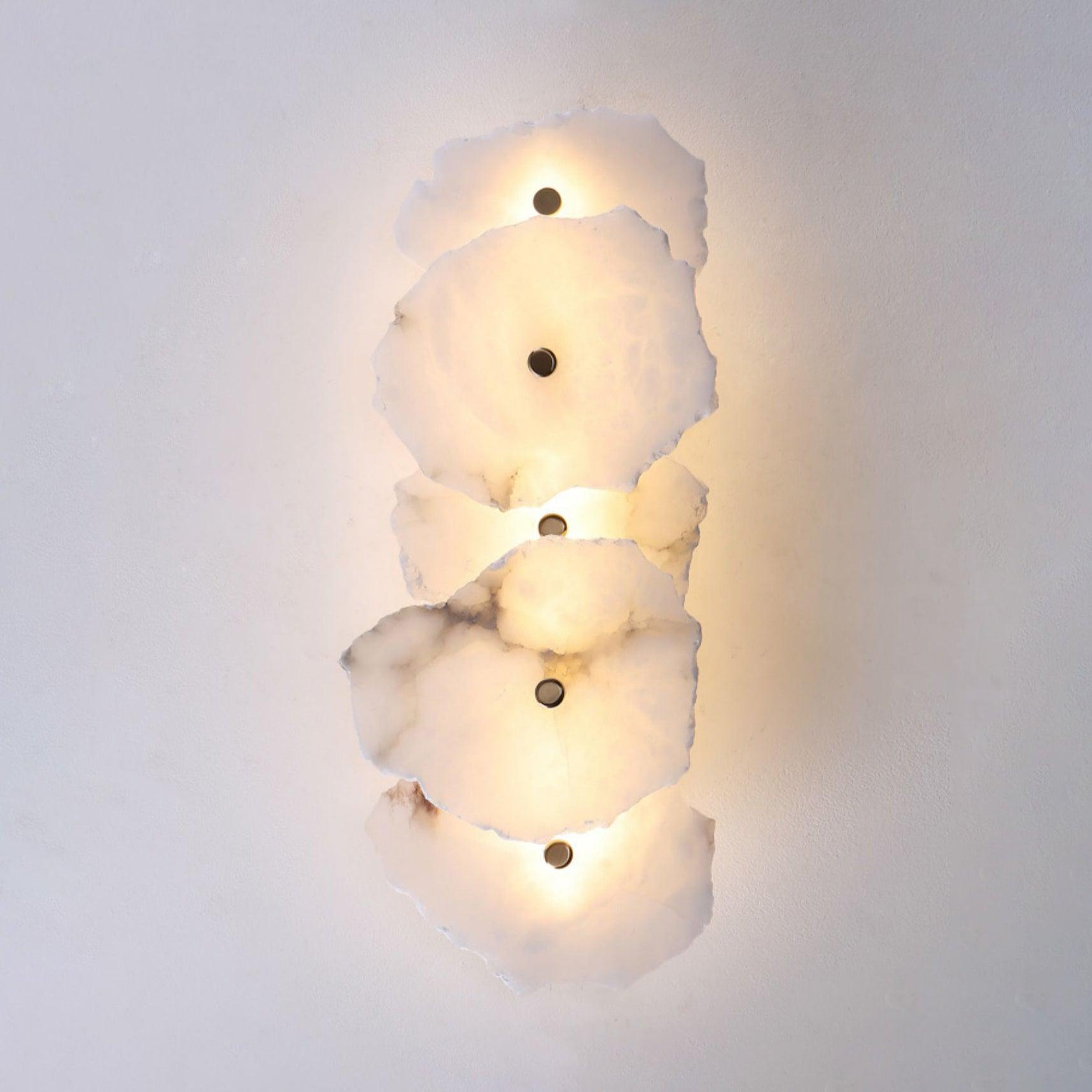 Alaeila Floral Cluster Alabaster Wall Light - Lamp Outdoor