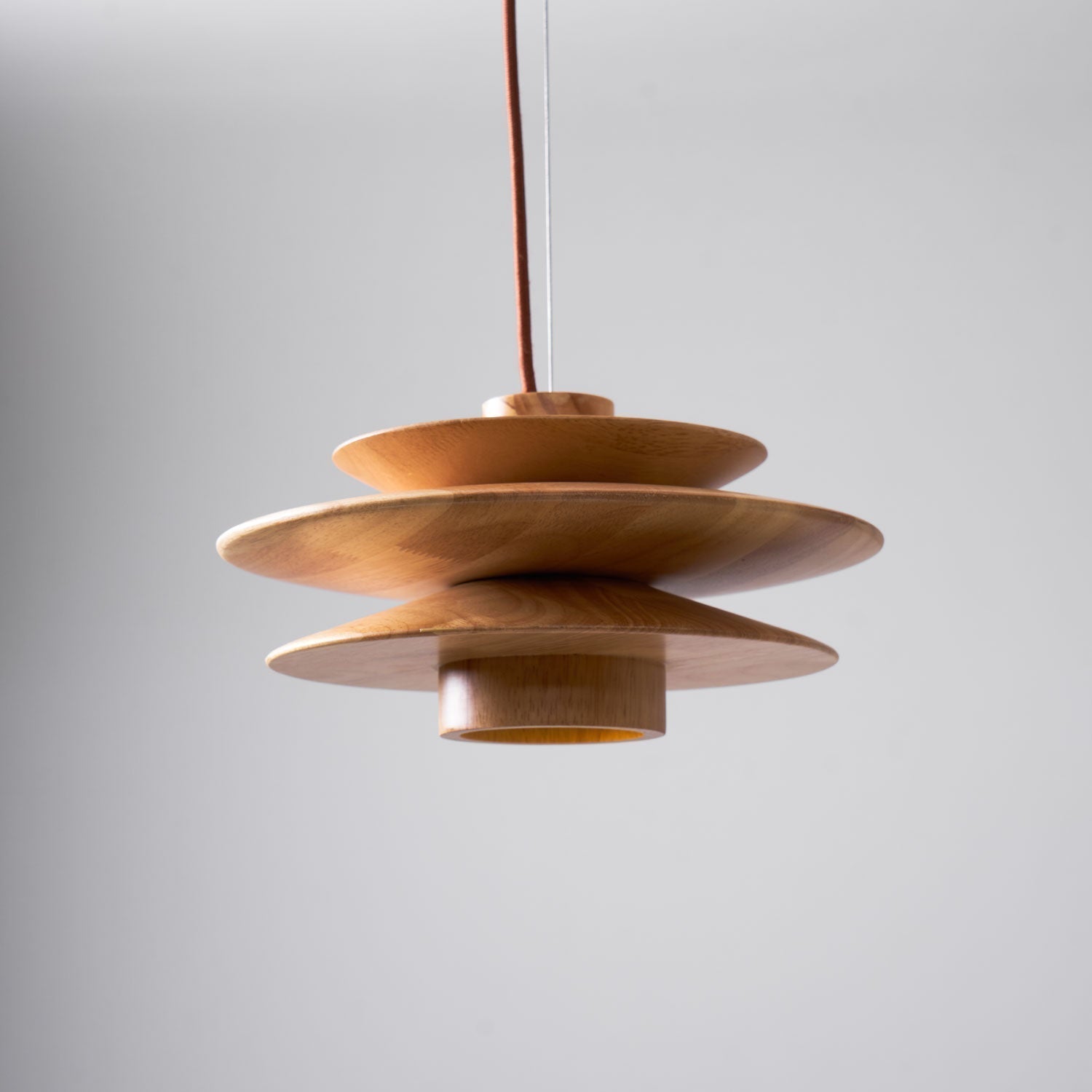 Cascade Wooden Disc Pendant Lamp - Lamp Outdoor