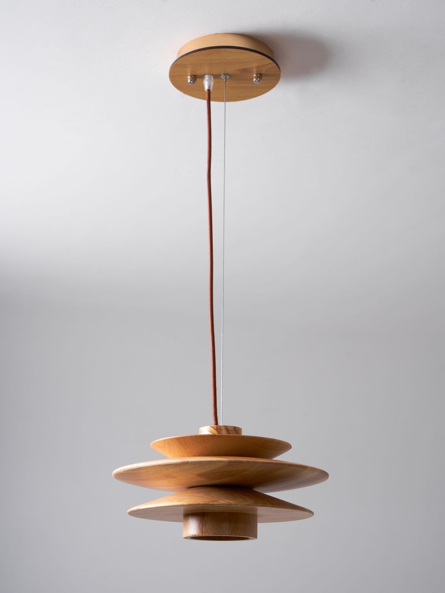 Cascade Wooden Disc Pendant Lamp - Lamp Outdoor