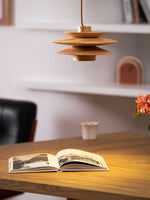 Cascade Wooden Disc Pendant Lamp - Lamp Outdoor