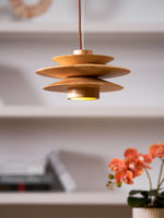 Cascade Wooden Disc Pendant Lamp - Lamp Outdoor