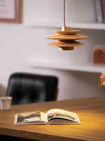 Cascade Wooden Disc Pendant Lamp - Lamp Outdoor