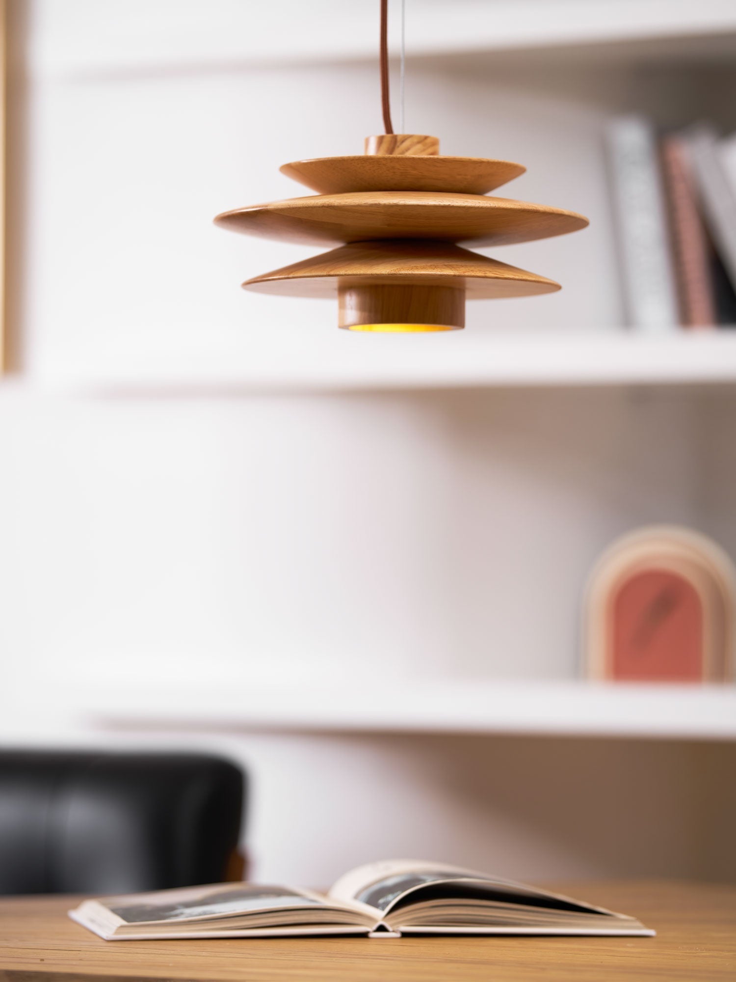 Cascade Wooden Disc Pendant Lamp - Lamp Outdoor