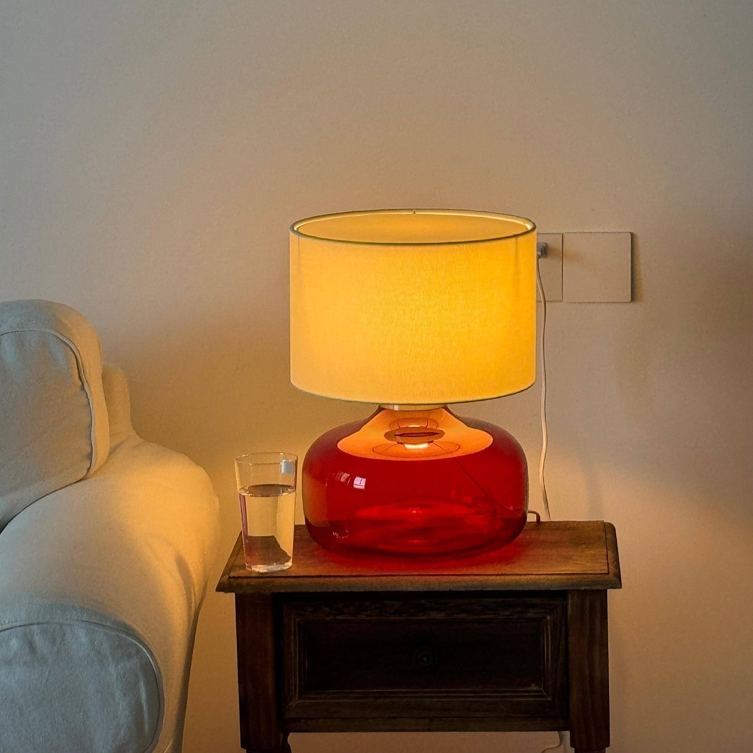 Pillowfort Modern Glass Table Lamp