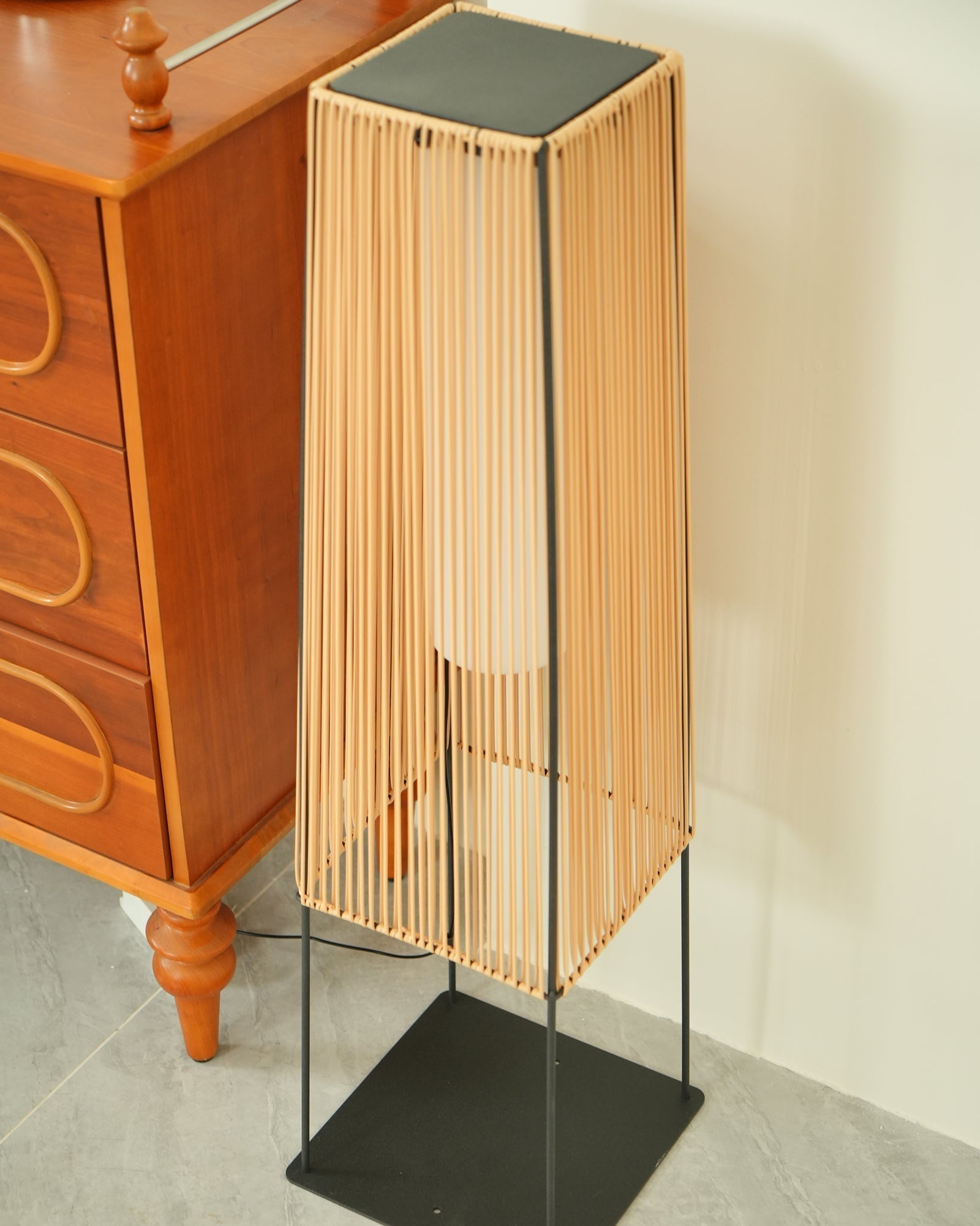 Plastic Rattan Outdoor Post Light - Lamp Outdoor