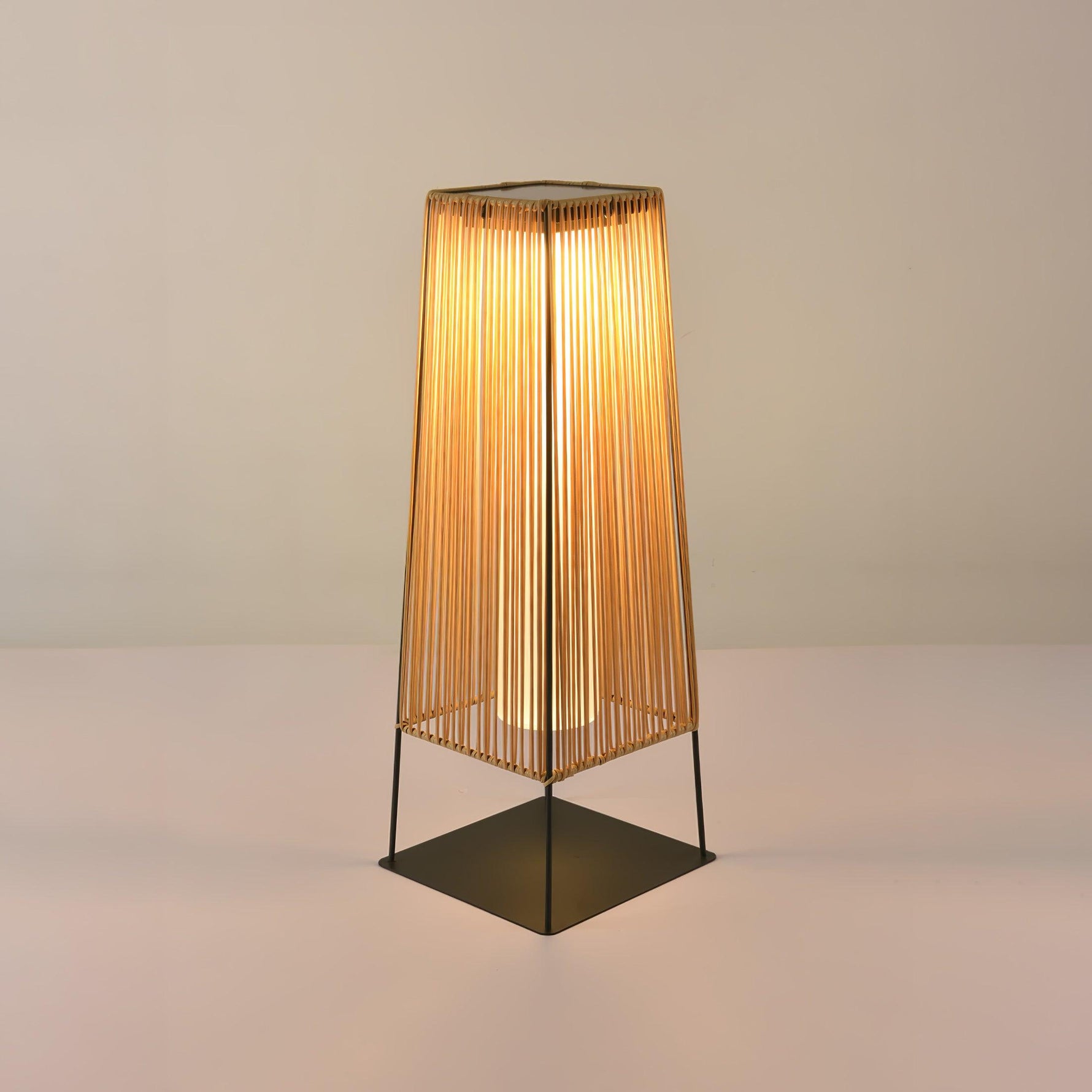 Plastic Rattan Outdoor Post Light - Lamp Outdoor