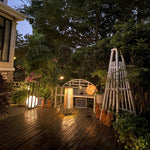 Plastic Rattan Outdoor Post Light - Lamp Outdoor