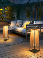 Plastic Rattan Outdoor Post Light - Lamp Outdoor