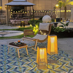 Plastic Rattan Outdoor Post Light - Lamp Outdoor