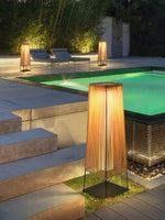 Plastic Rattan Outdoor Post Light - Lamp Outdoor