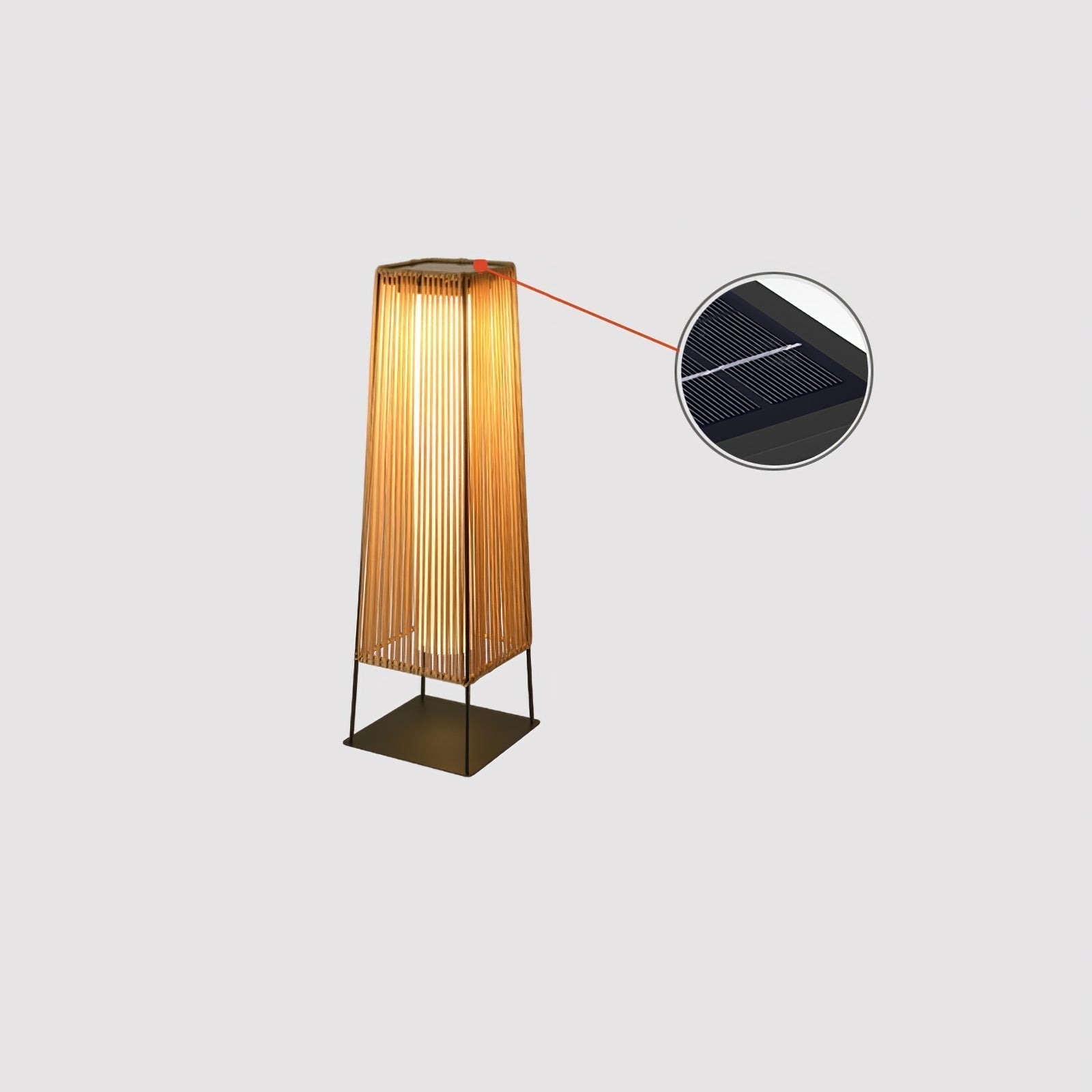 Plastic Rattan Outdoor Post Light - Lamp Outdoor