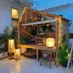 Plastic Rattan Outdoor Post Light - Lamp Outdoor