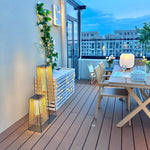 Plastic Rattan Outdoor Post Light - Lamp Outdoor