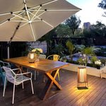 Plastic Rattan Outdoor Post Light - Lamp Outdoor