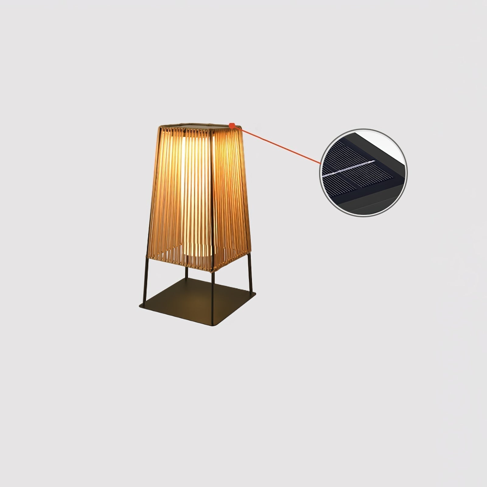 Plastic Rattan Outdoor Post Light - Lamp Outdoor