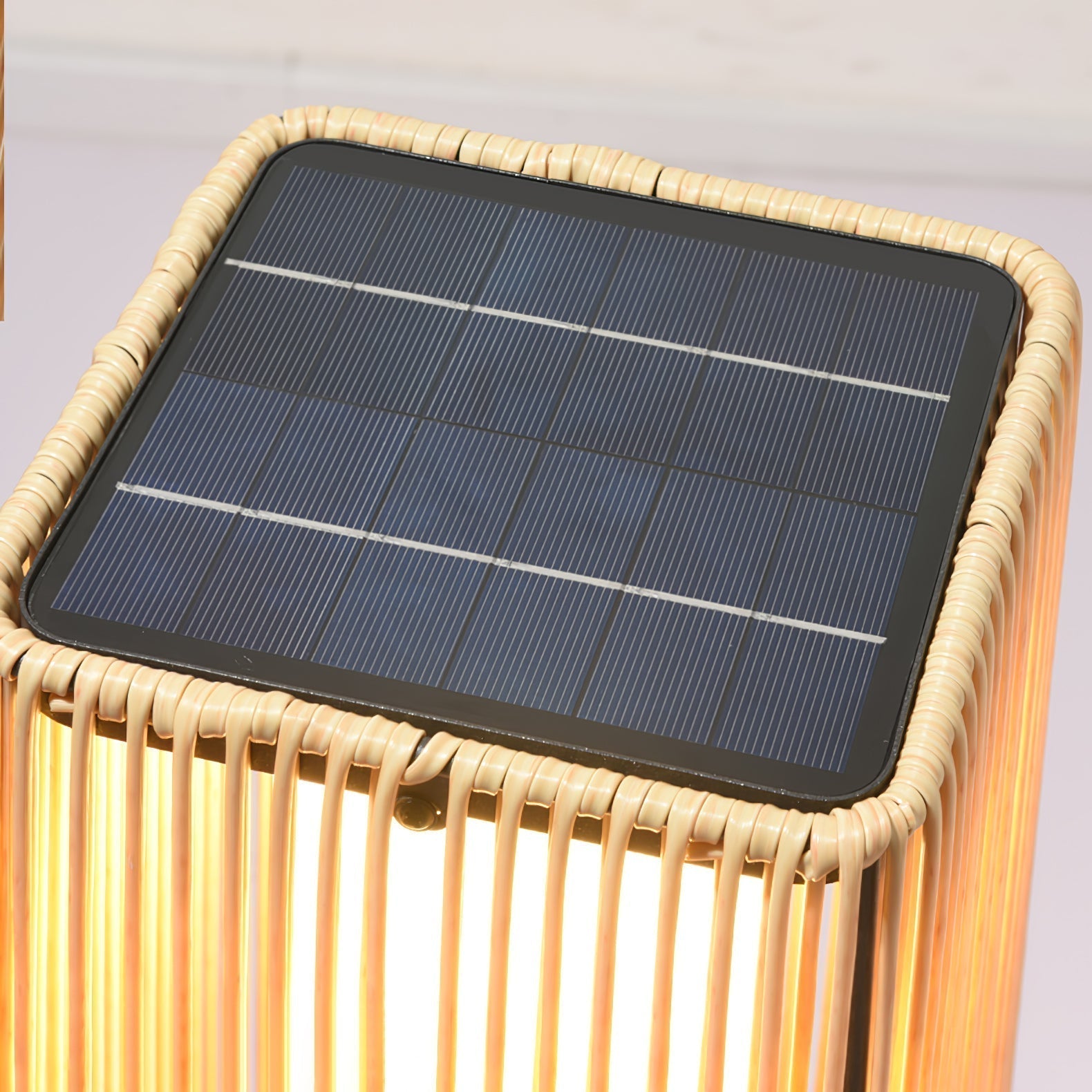 Plastic Rattan Outdoor Post Light - Lamp Outdoor