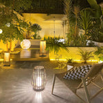 Plastic Rattan Outdoor Post Light - Lamp Outdoor