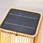 Plastic Rattan Outdoor Post Light - Lamp Outdoor