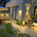 Plastic Rattan Outdoor Post Light - Lamp Outdoor